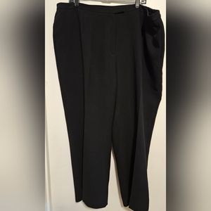 Lined black women's plus size trousers 22W